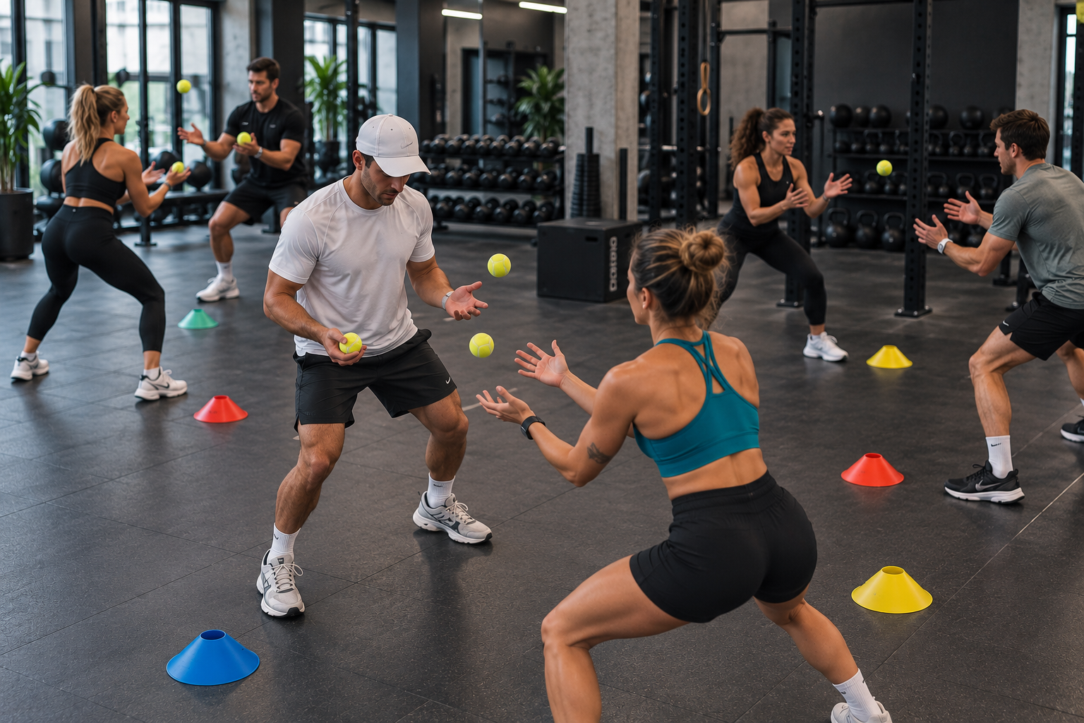 Groep deelnemers tijdens een actieve smove-training